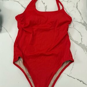 Shade & Shore Vibrant Red Swimsuit